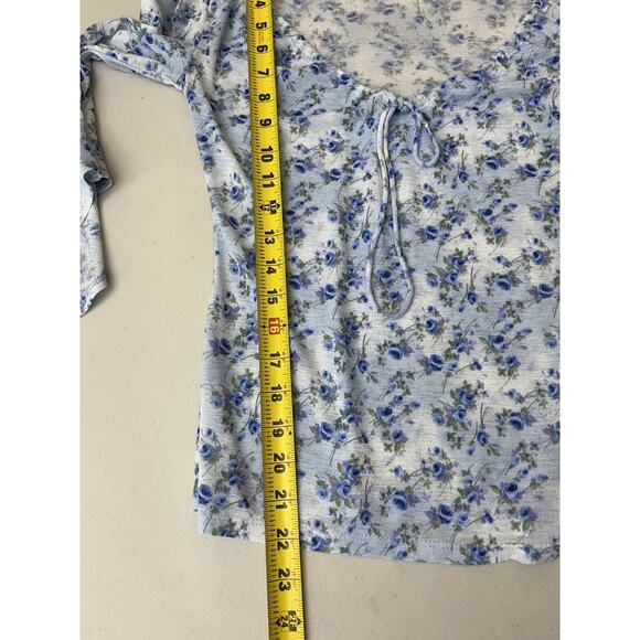 Y2K Coquette Romantic Fairy Floral Top M Cottagecore Goblin Whimsical Parisian - Picture 10 of 12